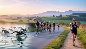 découvrez le triathlon de haute-vilaine avec un départ tonifiant dans une eau fraîche à 16 degrés ce matin, promettant une expérience sportive revigorante.