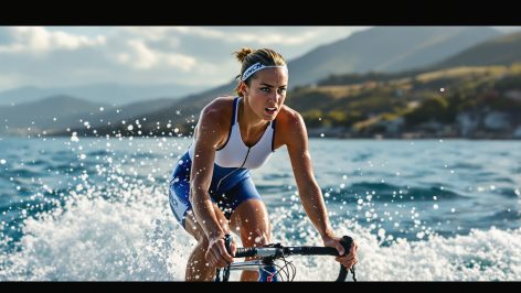 découvrez comment une triathlète française, déjà médaillée d'or aux jeux olympiques, marque l'histoire en remportant la première étape des championnats du monde de triathlon organisés en france. un exploit sportif à ne pas manquer !